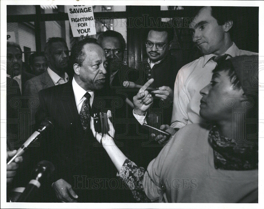 1992 Press Photo Gus Savage/US Representative/Illinois/Democrat/Congress - Historic Images