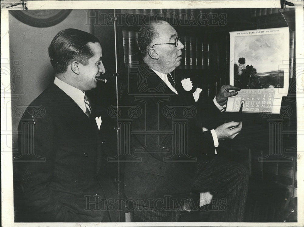 1935 Press Photo Edward Reilly David Wilentz Hauptmann Murder Trial - Historic Images