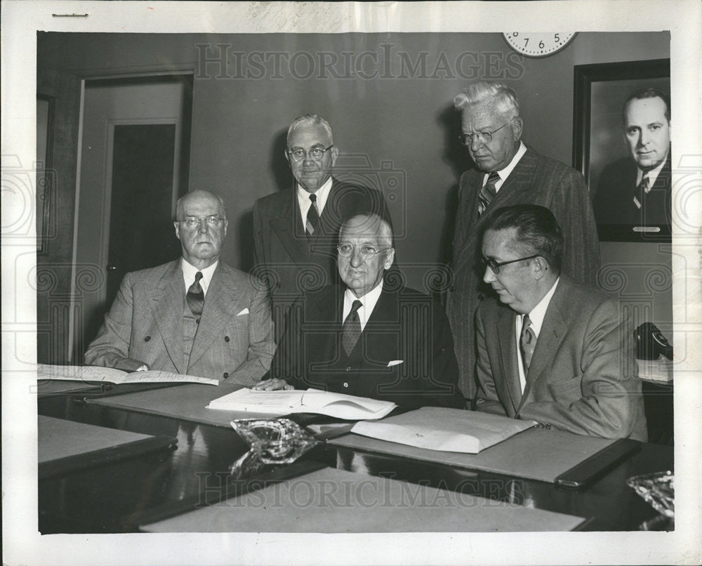 1954 Press Photo Guy A. Richardson/Ralph Budd/W. W. McKenna/J. Quinn/P. Collins - Historic Images