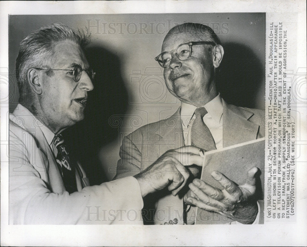 1951 Press Photo Paul Douglas American Democratic Politician Senator - Historic Images