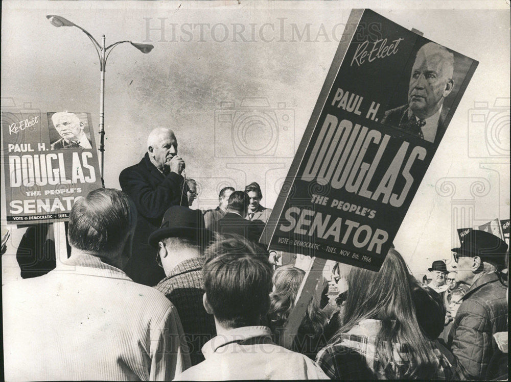 1966 Press Photo Paul Douglas American Democratic Politician Senator - Historic Images