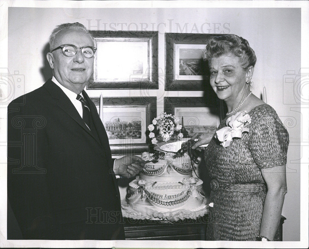 1962 Press Photo Timothy McKnight Golden Wedding Anniversary Evanston - Historic Images