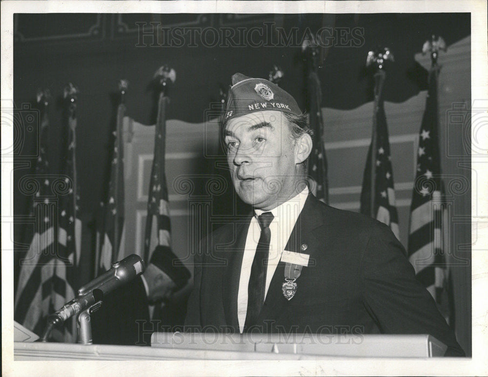 1960 Press Photo Martin McKneally National Commander Legion Ill. Orchestra Hall - Historic Images