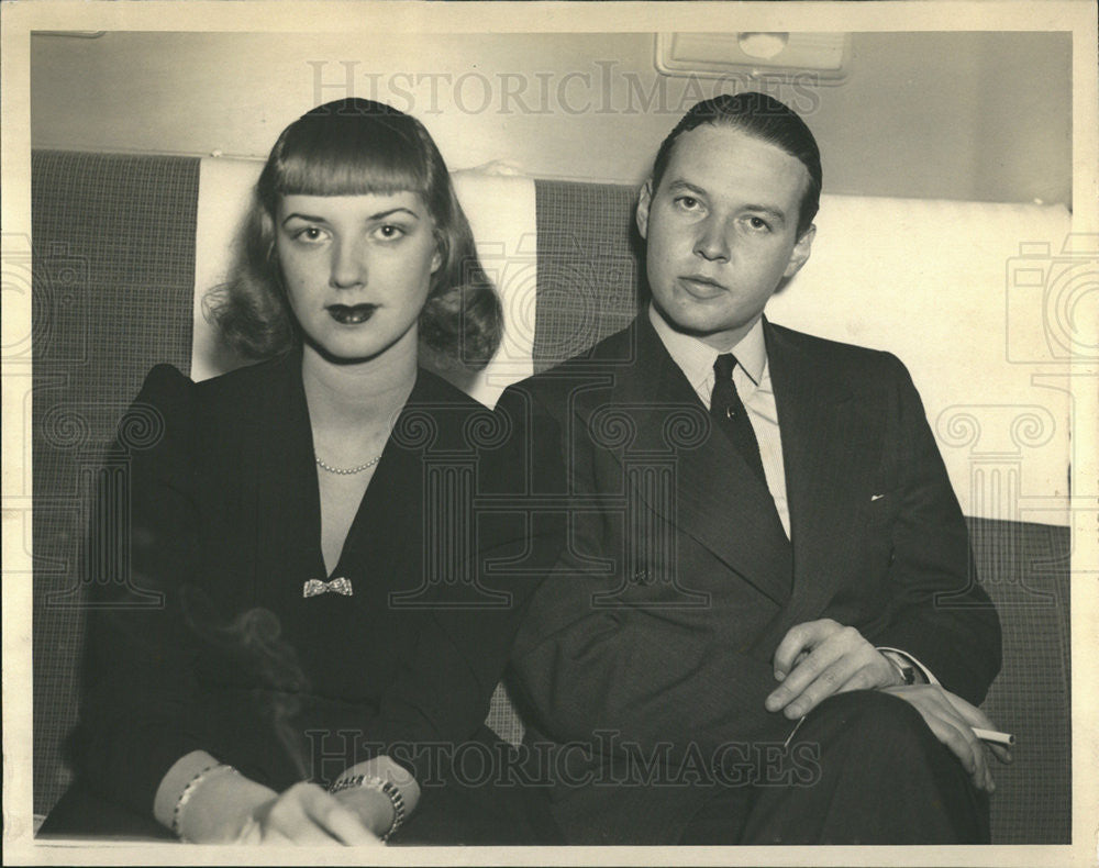 1938 Press Photo George X McLanahan Sally Clark Sister in Law John Roosevelt - Historic Images