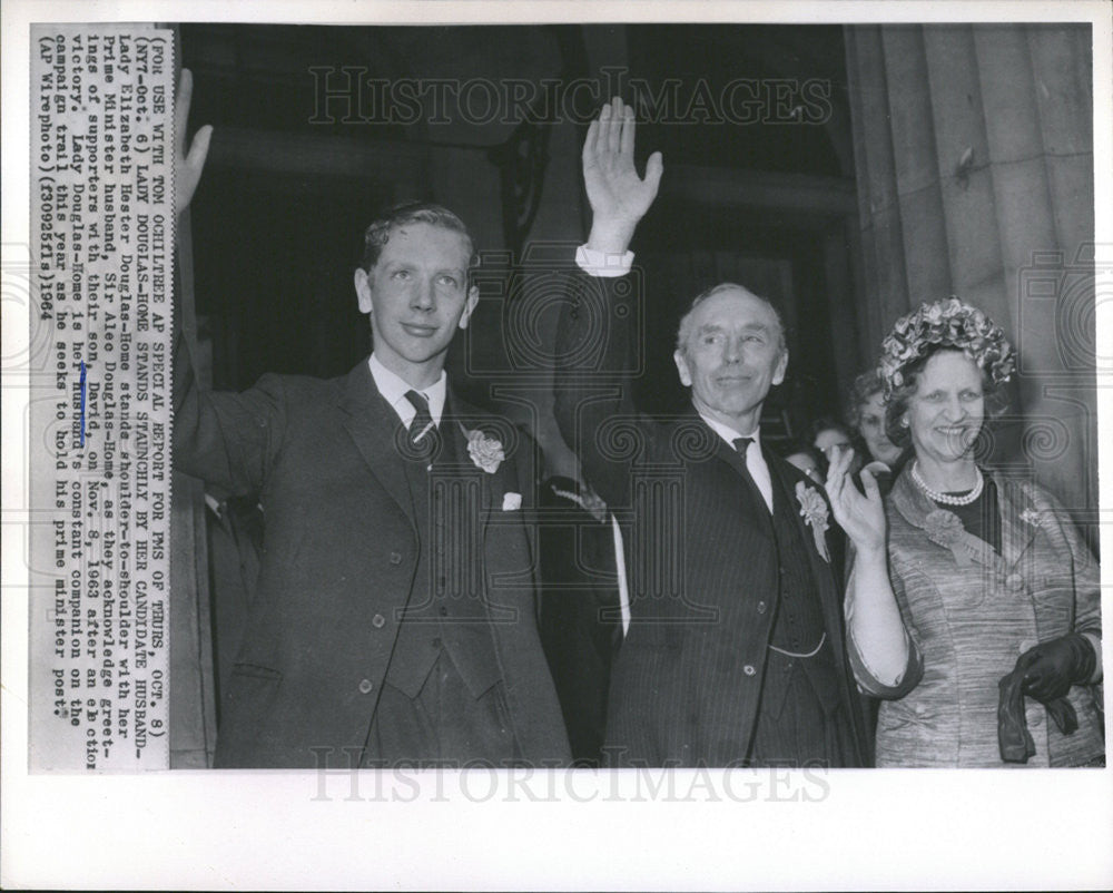 1964 Press Photo Lady Elizabeth Hester Douglas Prime Minister Sir Alec Douglas - Historic Images