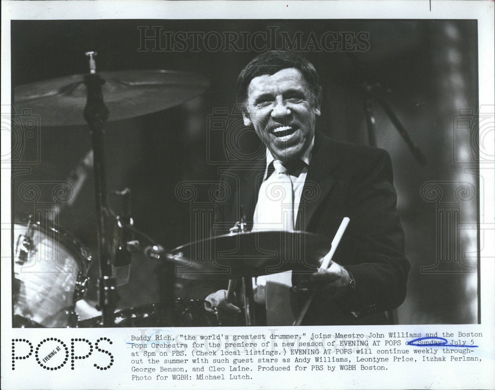 1981 Press Photo Buddy Rich The World&#39;s Greatest Drummer Joins Maestro - Historic Images