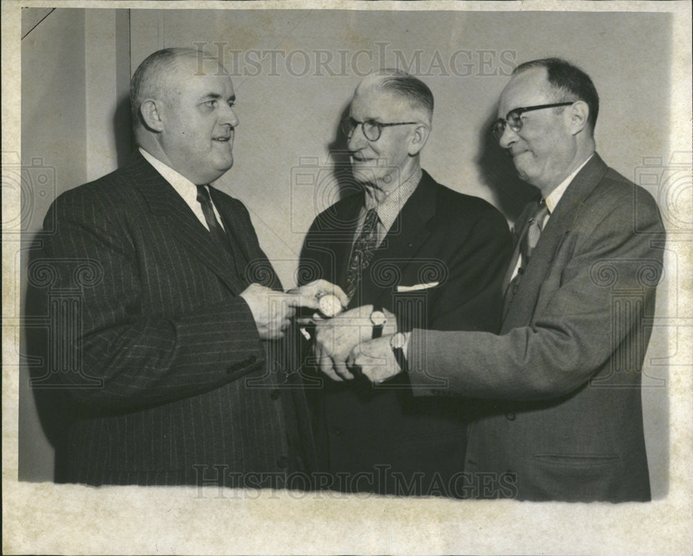 1954 Press Photo Edward T. Reidy George W. Hain Burton A. Mosher - Historic Images