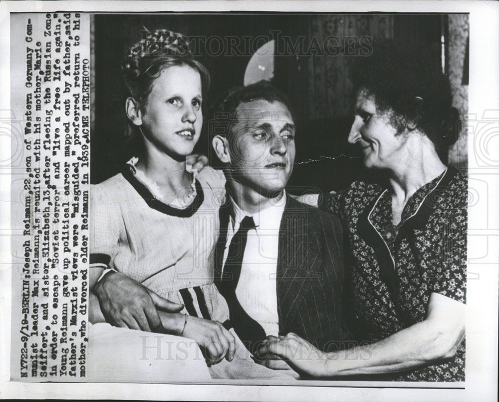 1939 Press Photo Joseph Reimann German Communist Leader Family - Historic Images