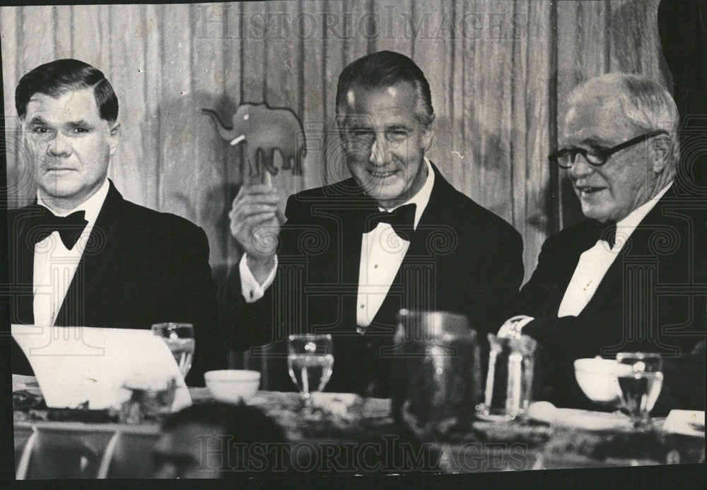 1973 Press Photo Edmund Thornton Spiro Agnew William Fertridge United Republican - Historic Images