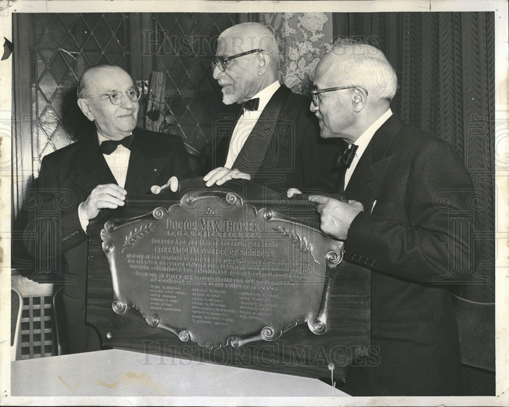 1954 Press Photo DR. MAX THOREK  DR. RIVERS FREDERICK DR. ULYSSES GRANT - Historic Images