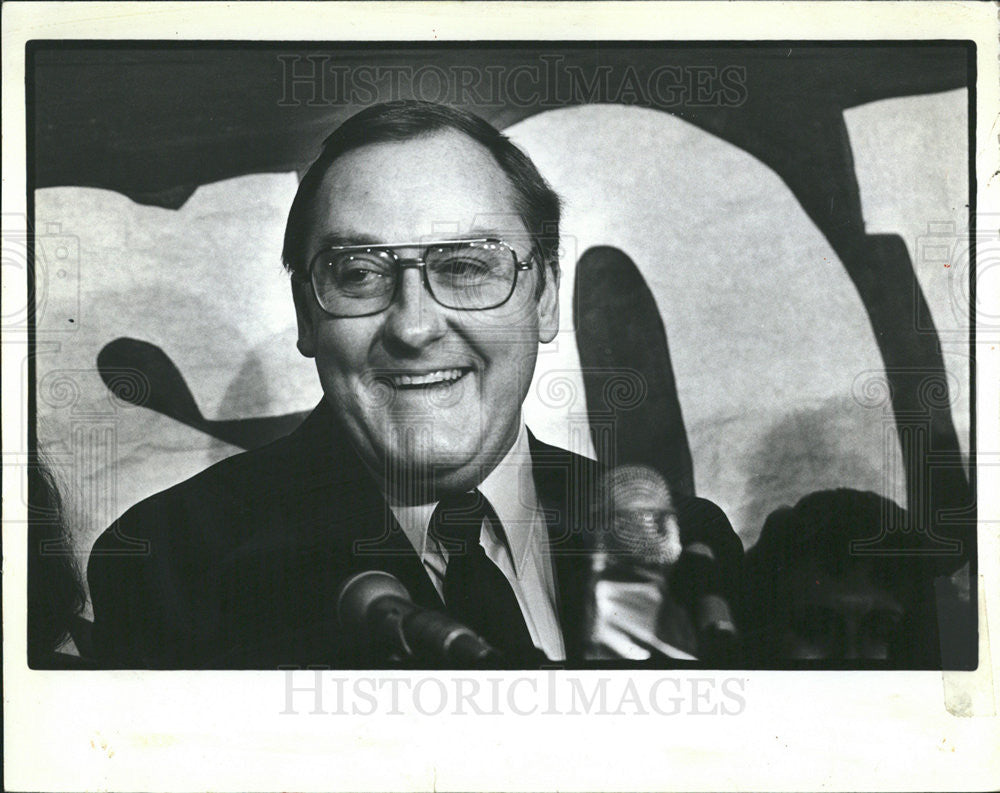 1982 Press Photo United States Illinois Politician Governor James R. Thompson - Historic Images