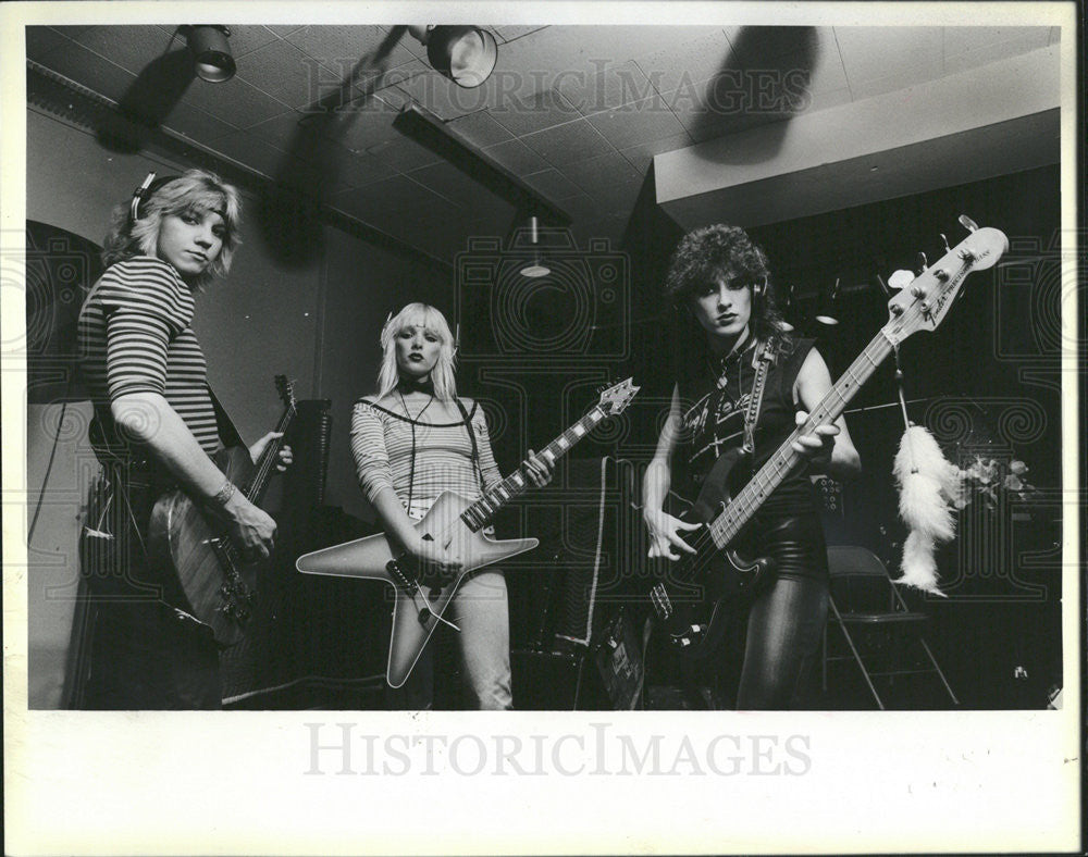 1984 Press Photo Tough Love Girl Rock Group - Historic Images