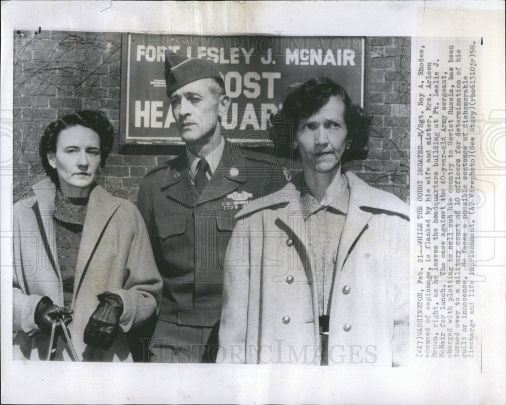 1962 Press Photo SGT. ROY A. RHODES ACCUSED ESPIONAGE - Historic Images