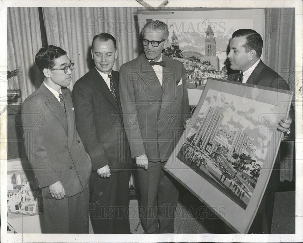 1959 Press Photo Masayoshi Kawanami Gerald Newman William Lambooy Richard Revnes - Historic Images