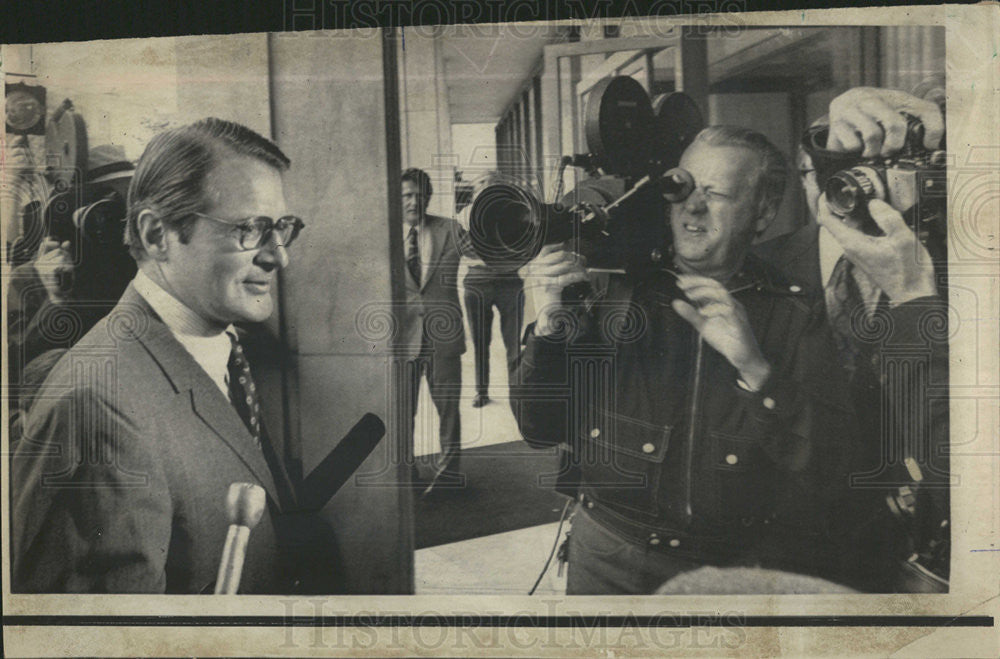 1973 Press Photo Defense Secretary Elliot Richardson Richard Kleindienst - Historic Images