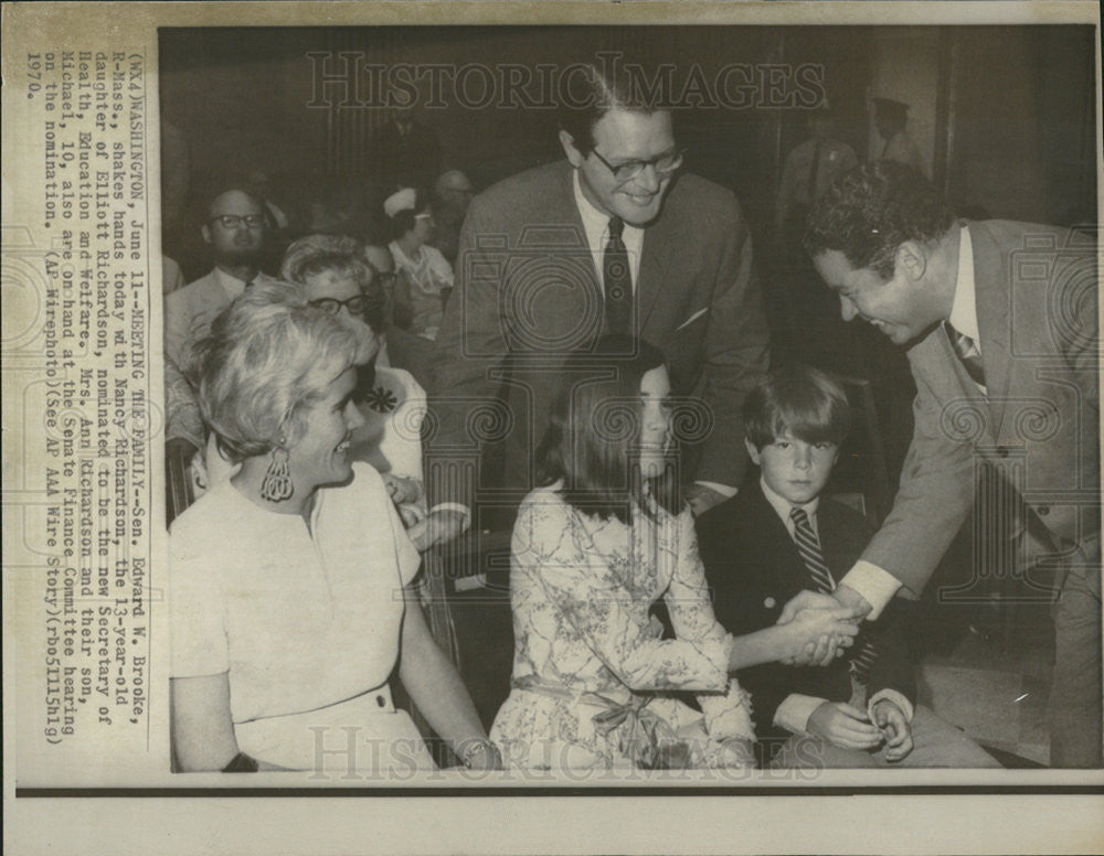 1970 Press Photo Elliott Richardson American Lawyer Republican Politician - Historic Images