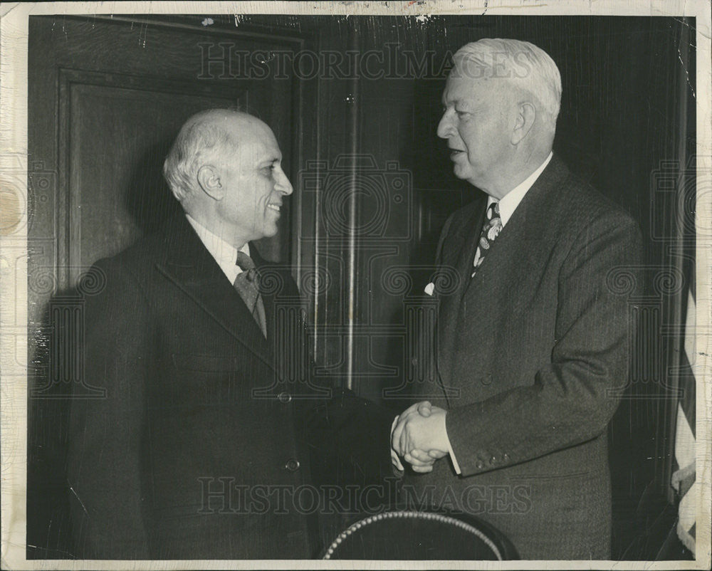 1949 Press Photo Indian Prime Minister Jawaharlal Nehru Chicago Visit - Historic Images