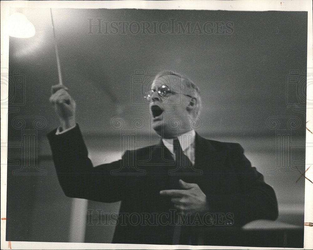 1936 Press Photo George Dasch American Director Chicago Business Men Orchestra - Historic Images