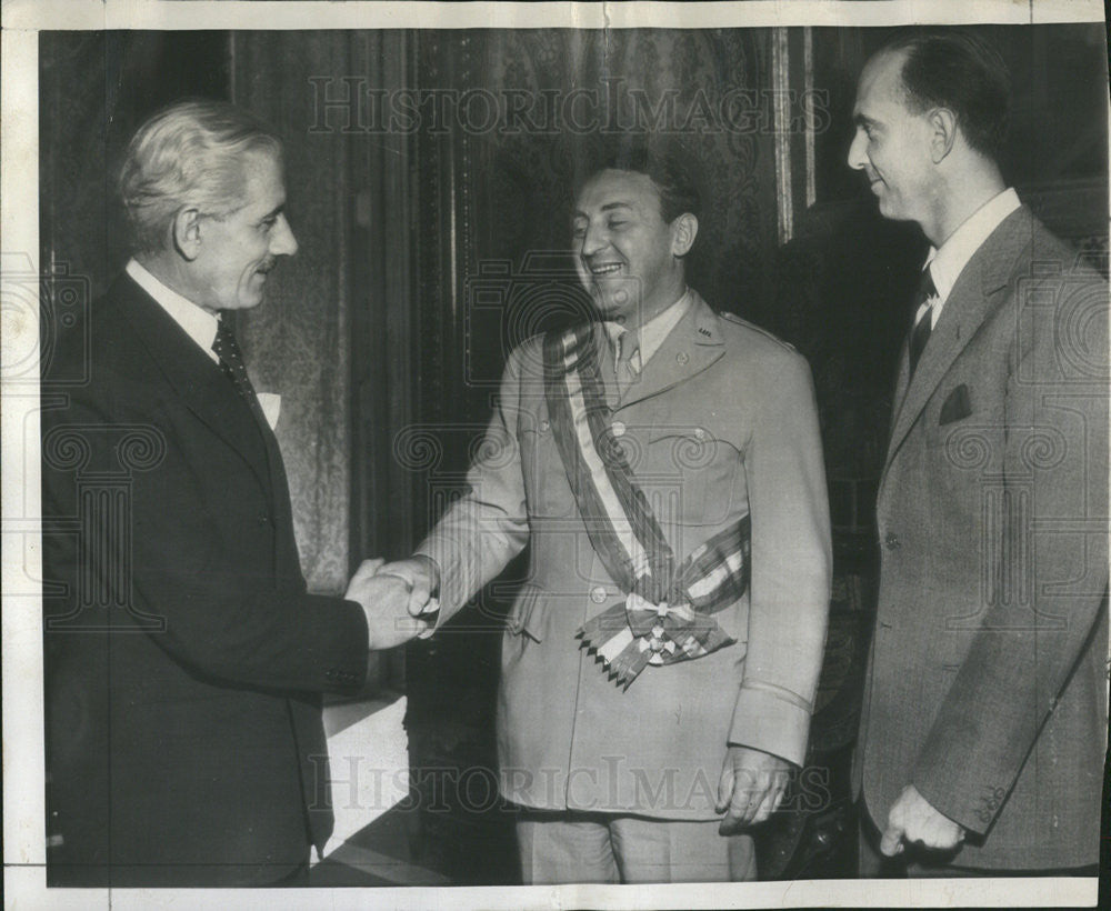 1945 Press Photo Col Charles Poletti New York Governor - Historic Images