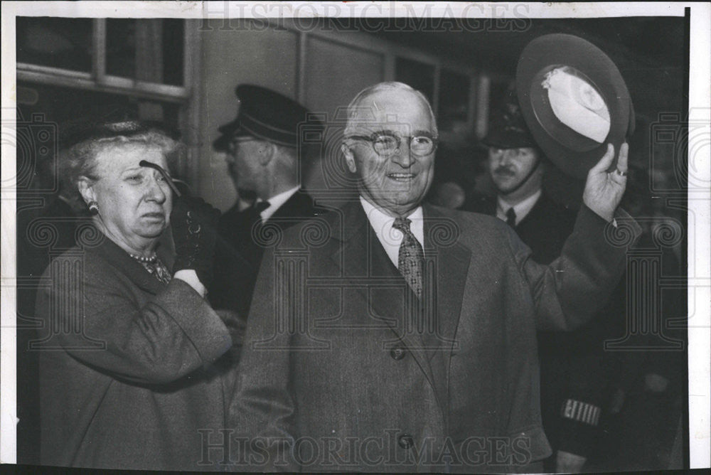 1956 Press Photo Harry S Truman President - Historic Images