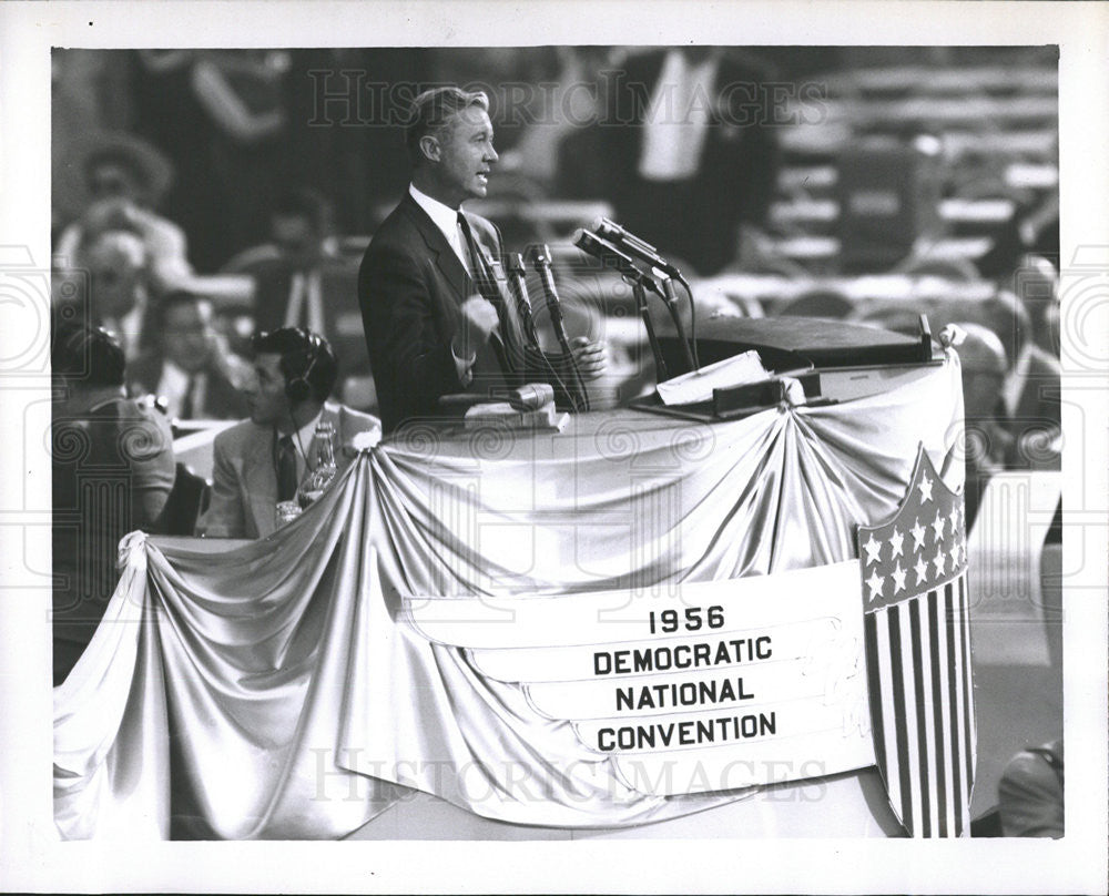 1956 Press Photo RICHARD RICHARDS DEMOCRATIC CANDIDATE U.S. SENATOR - Historic Images