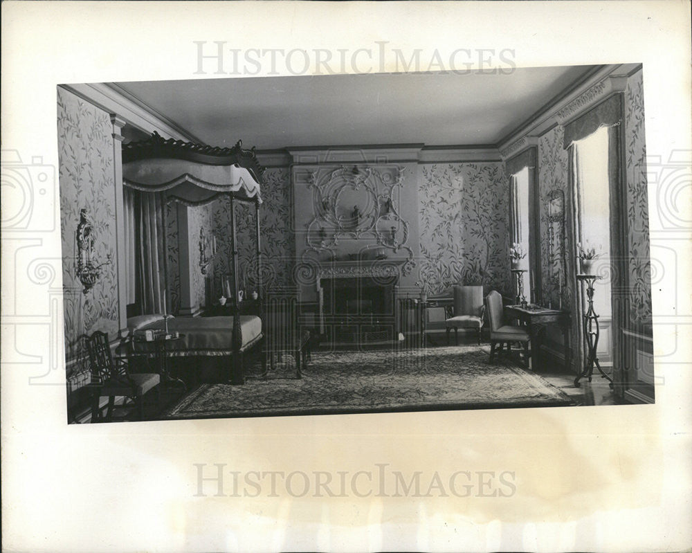 1940 Press Photo Mrs. James Ward Thorne miniature room Chinese Chippendale - Historic Images