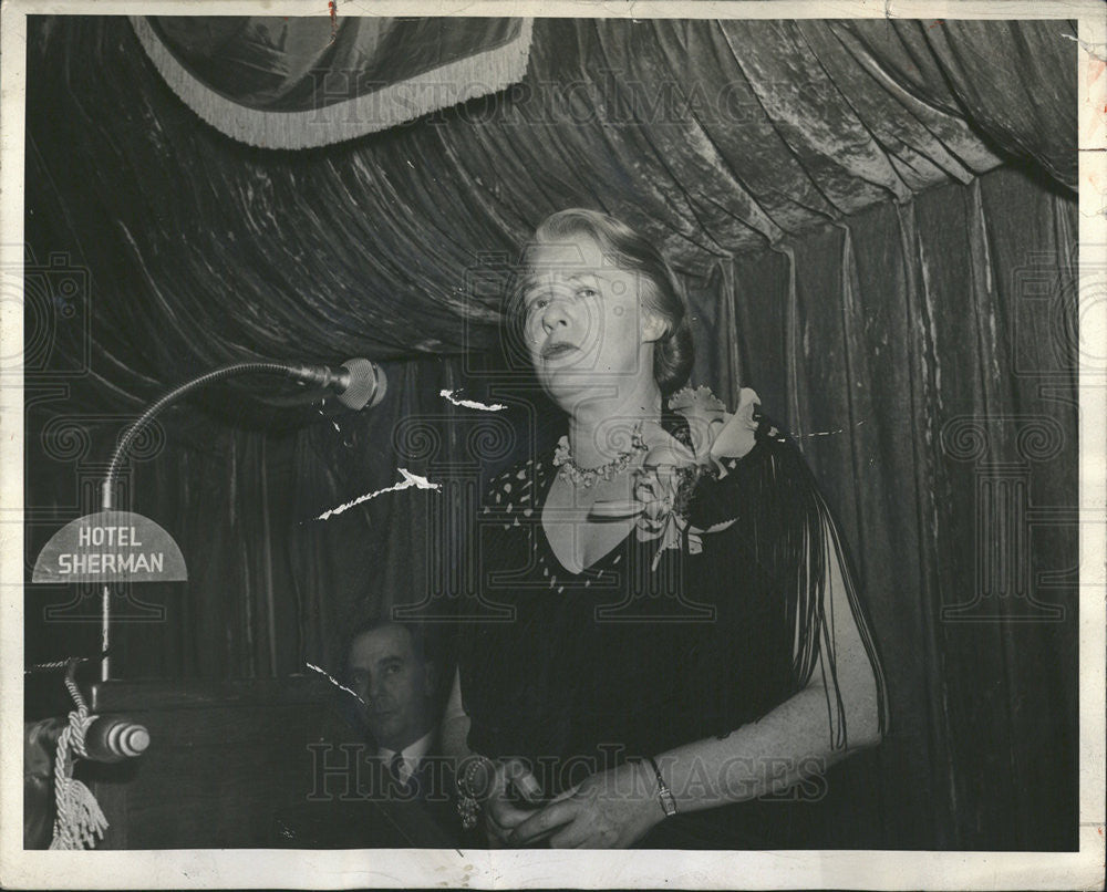 1954 Press Photo Dorothy Thompson American Journalist  Columnist - Historic Images