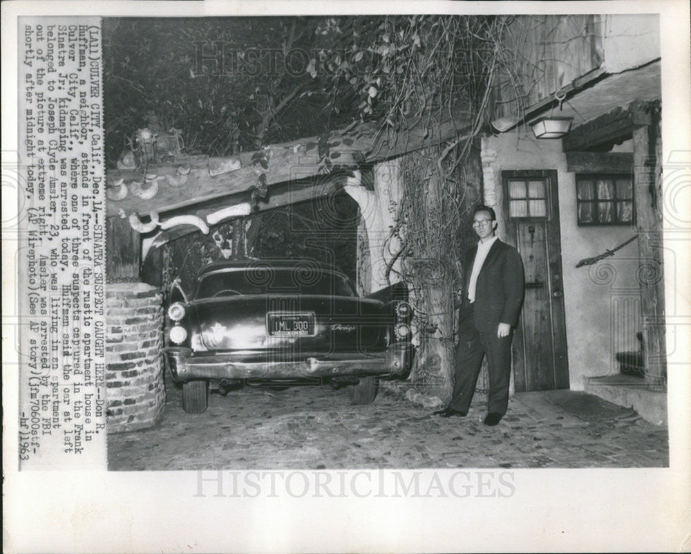 1963 Press Photo Frank Sinatra American singer film actor kidnapped three - Historic Images