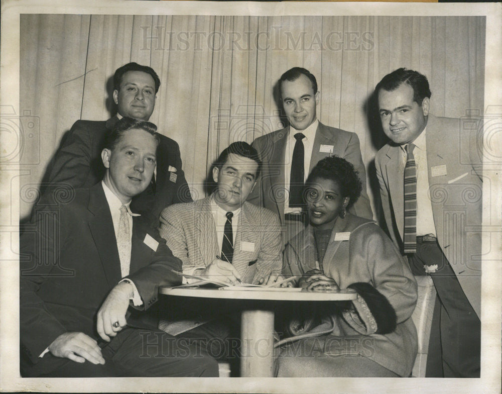 1954 Press Photo Rolland Tipsword, Jennie Williams, Louis Farcina James Londgrin - Historic Images