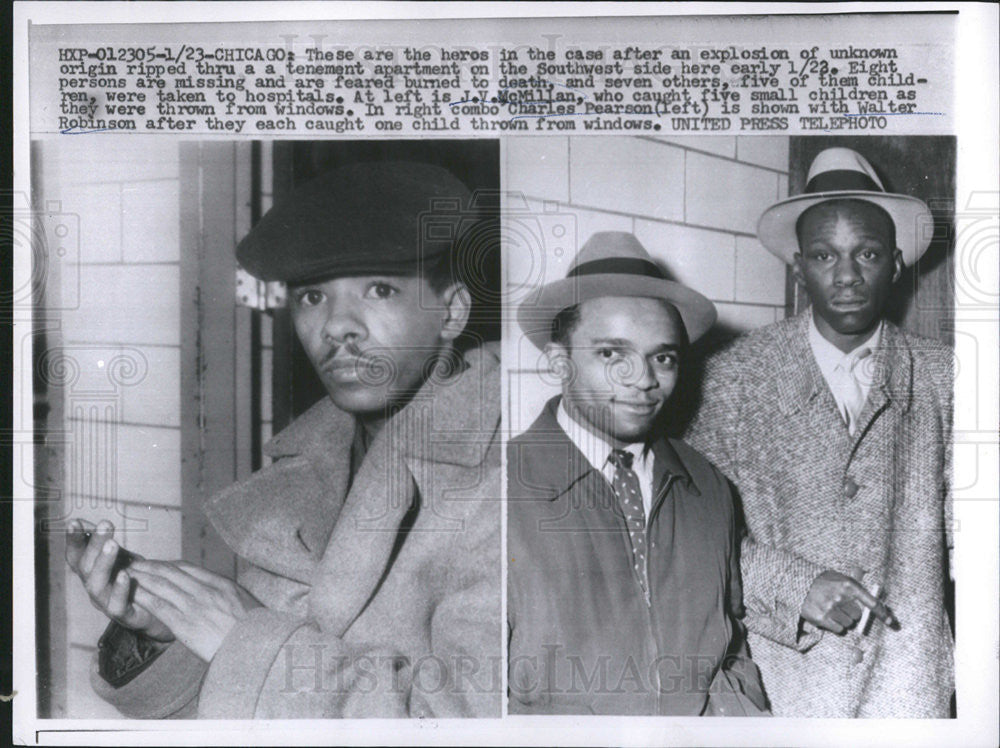 1958 Press Photo True Hero&#39;s JV McMillan, Charles Pearson &amp; Walter Robinson - Historic Images