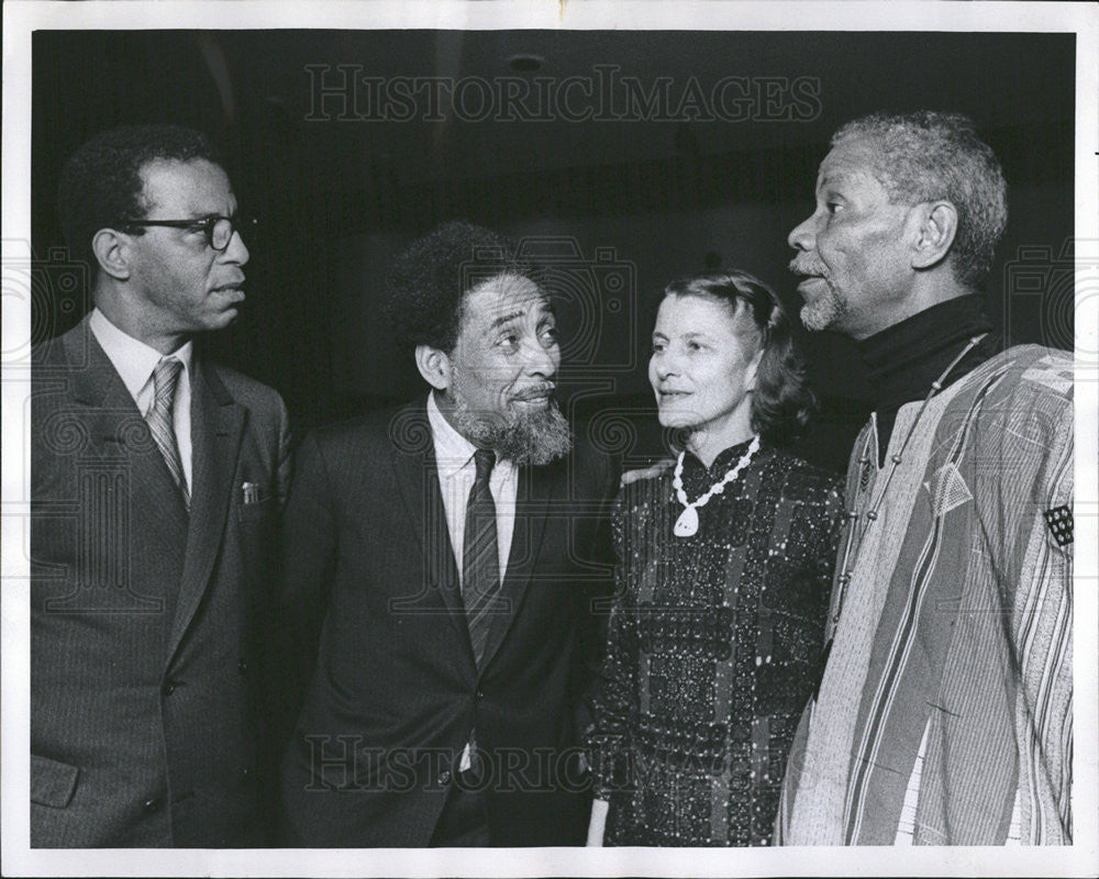 1969 Press Photo Dr. and Mrs. St. Calir Drake head Black Studies Stanford - Historic Images