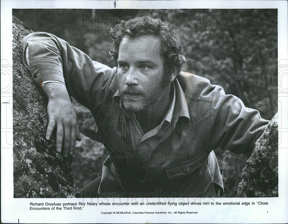 1977 Press Photo Richard Dreyfuss in Close Encounters of the Third Kind - Historic Images