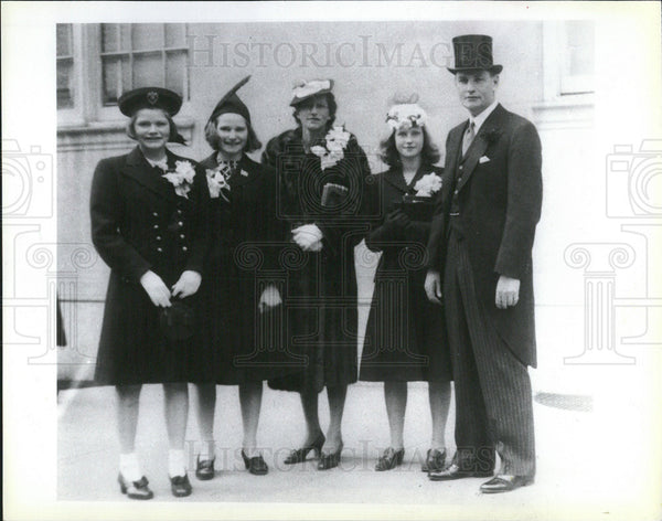 1987 Press Photo Author Isabel Lincoln Elmer And Rockefeller Family Ci ...