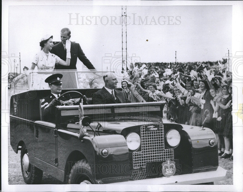 1954 Press Photo Prince Phillip and Queen Elizabeth II - Historic Images