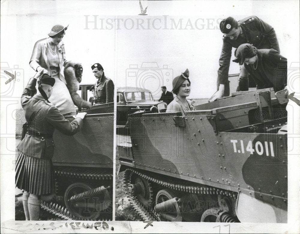 1941 Press Photo Queen Elizabeth gun carrier - Historic Images