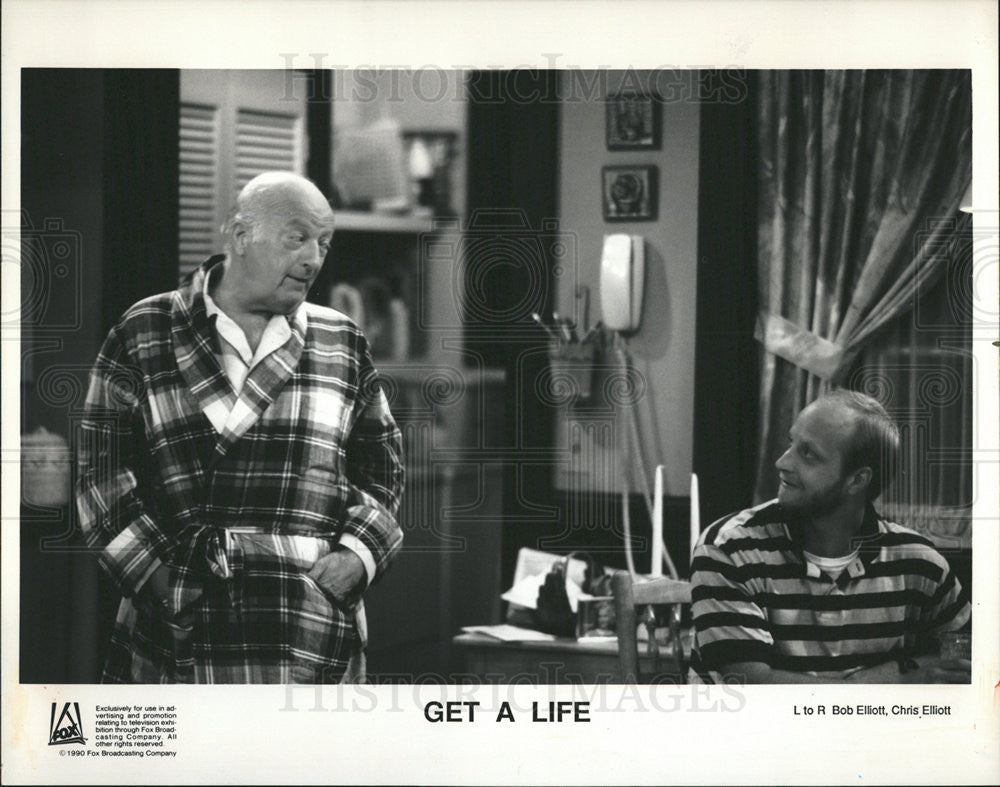 1990 Press Photo Bob Elliott, Chris Elliott Stars in Get a Life - Historic Images