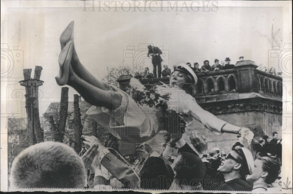 1963 Press Photo Princess Christina Sweden graduated French School Stockholm - Historic Images