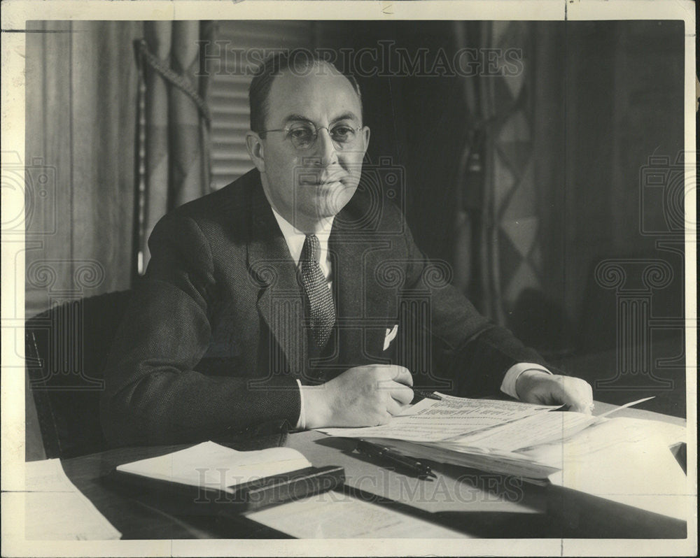 1935 Press Photo Lewis B. Rock Resigned as Business Manager - Historic Images