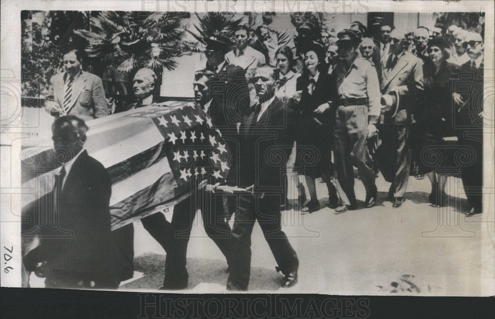 1948 Press Photo Funeral Procession For Correspondent George Washington Polk - Historic Images