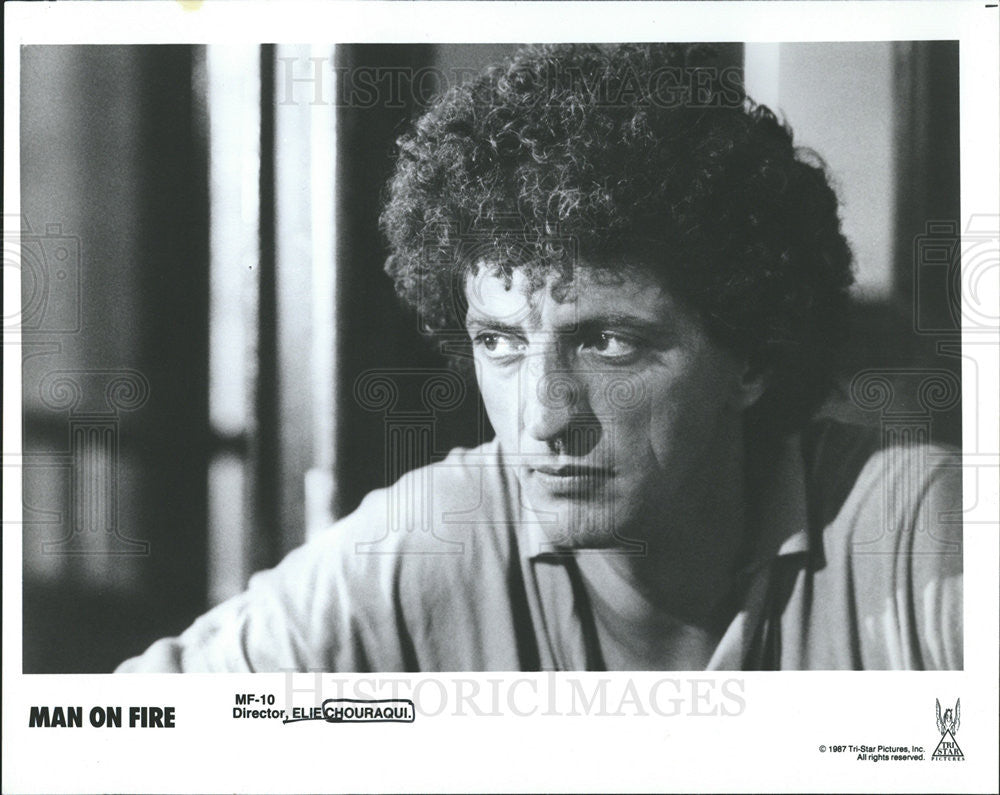 1987 Press Photo Elie Chouraqui, Director of &quot;Man on Fire&quot; - Historic Images