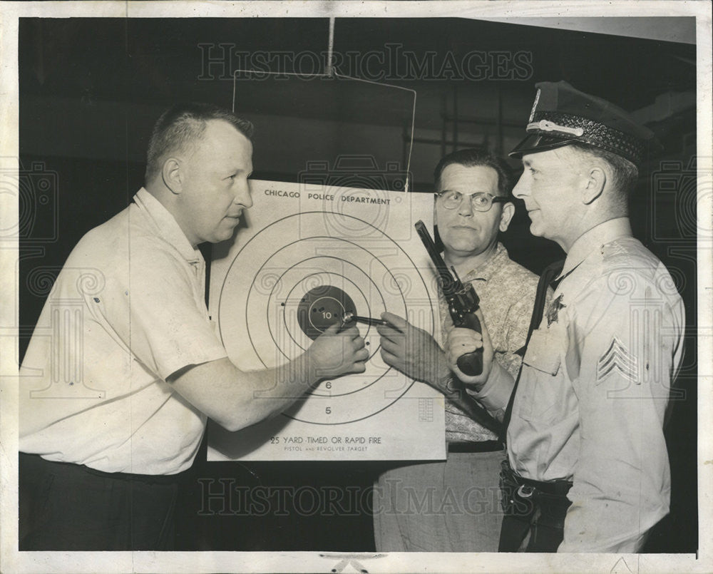 1957 Press Photo Police John Rock, Joe Wleklinski and Sgt Kenneth Thompson - Historic Images