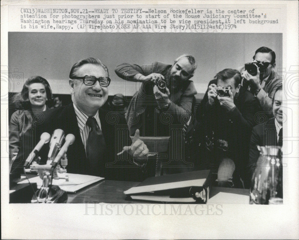 1974 Press Photo Nelson Rockefeller - Historic Images