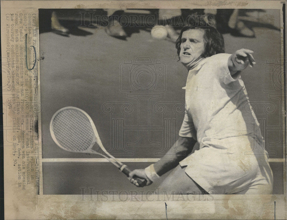 1974 Press Photo Roy Emerson Tennis Player - Historic Images