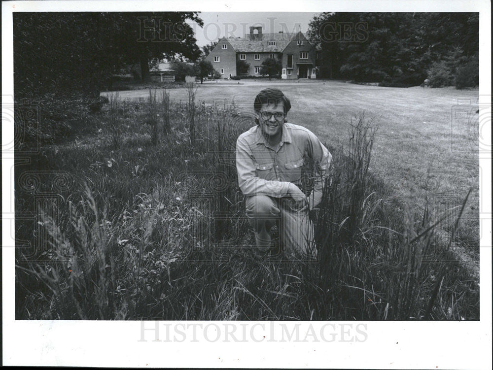 1992 Press Photo Stephen Christy Director Lake Forest Open Lands Restore Jens - Historic Images