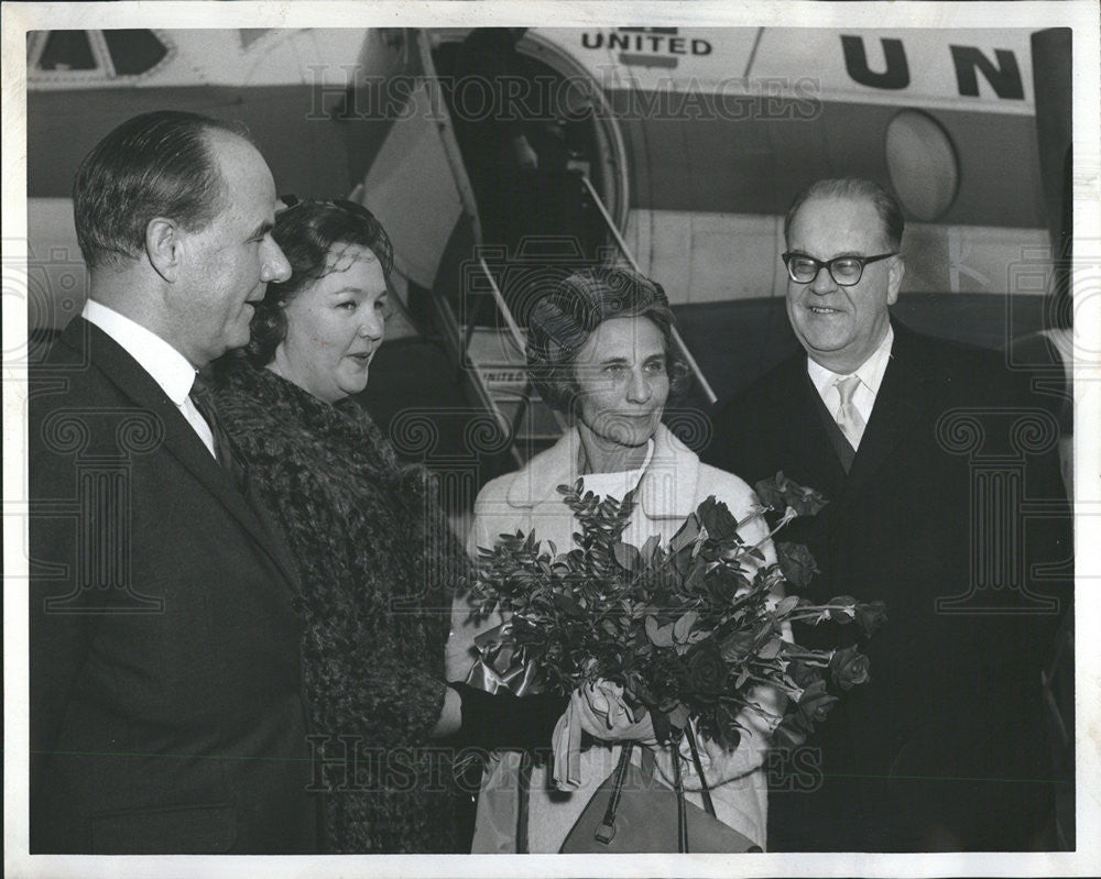 1965 Press Photo Sweden&#39;s Prime Minister Tage Erlander and Wife - Historic Images