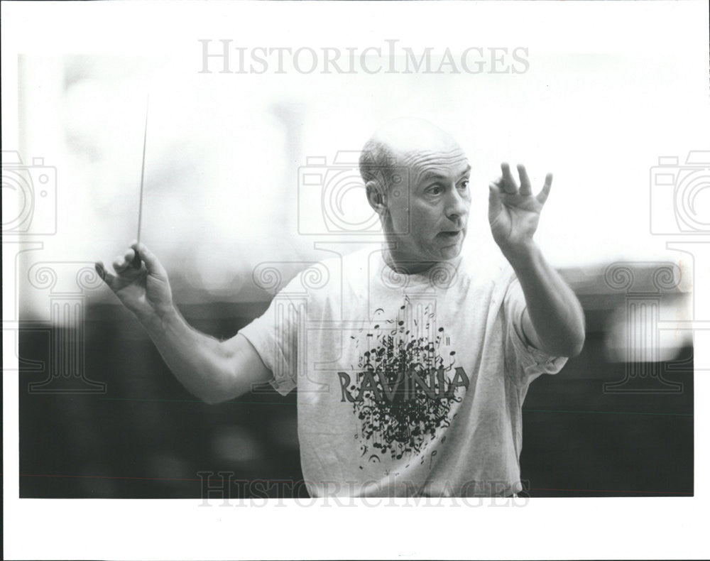 Press Photo Christoph Eschenbach Music Conductor Ravinia Festival Highland Park - Historic Images