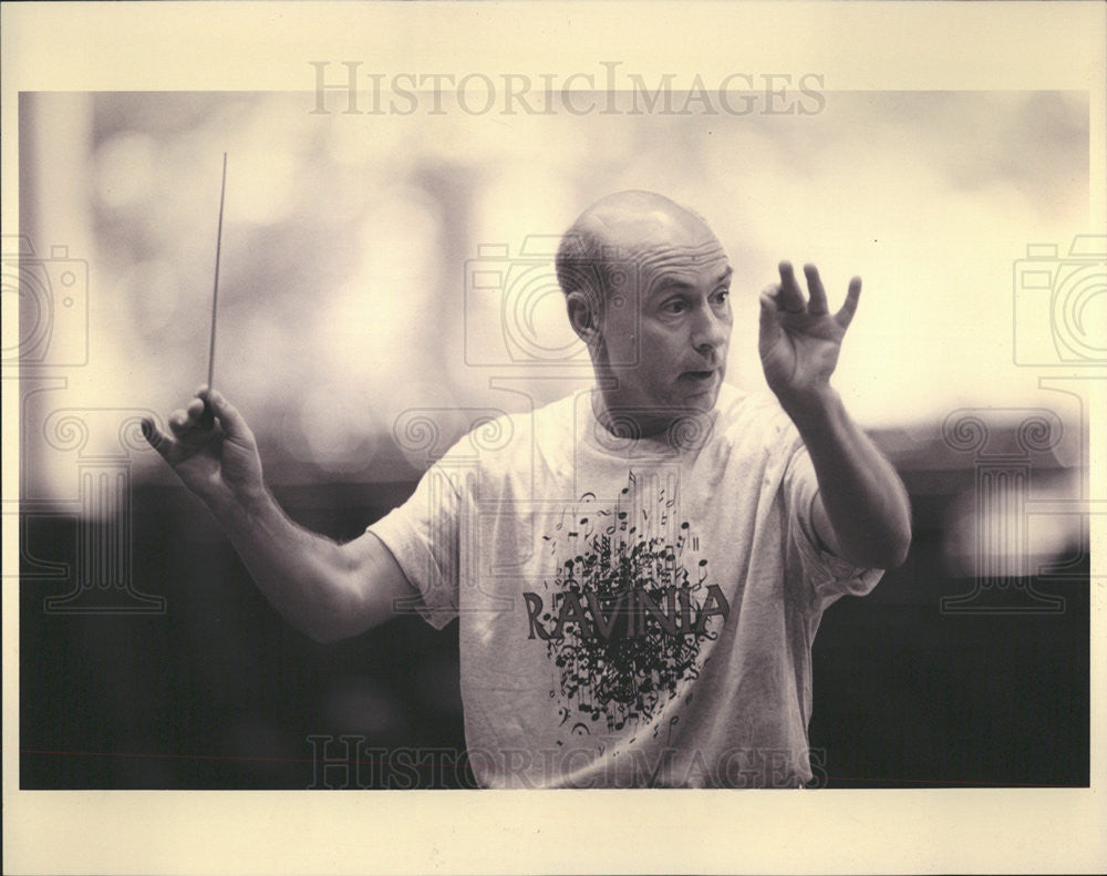 1995 Press Photo Conductor Christoph Eschenbach Chicago Symphony Orchestra - Historic Images