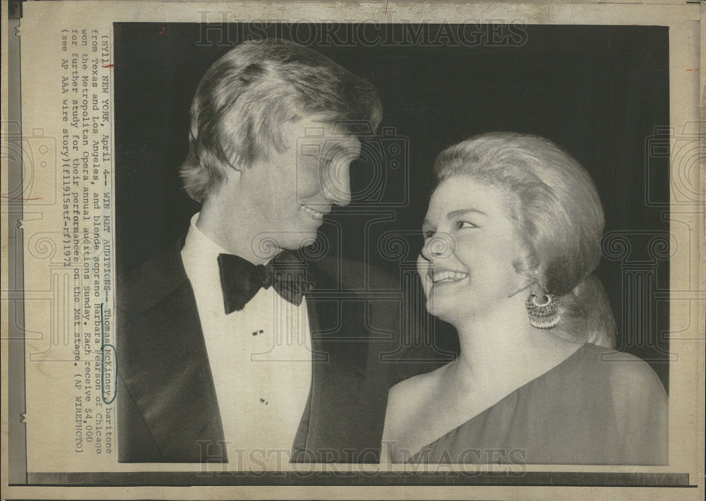 1971 Press Photo Baritone Thomas McKenney Soprano Barbara Pearson - Historic Images