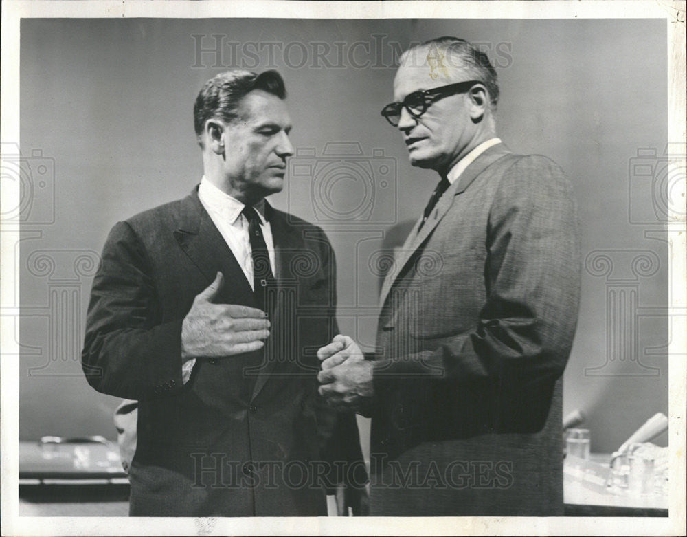 1960 Press Photo Governor Nelson Rockefeller &amp; Arizona Senator Barry Goldwater - Historic Images