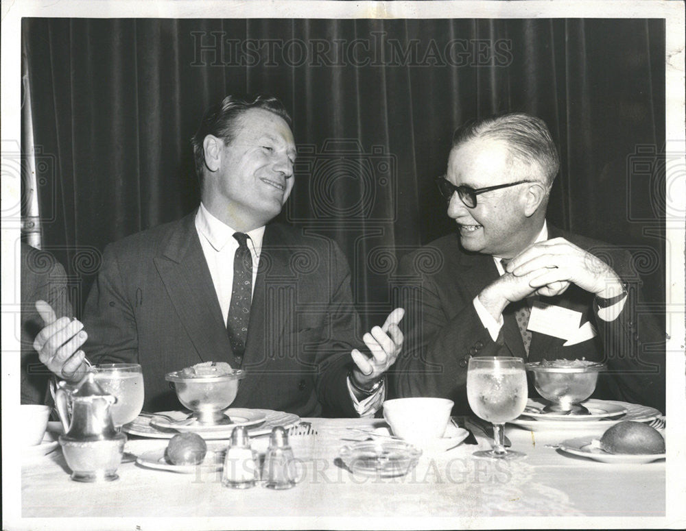 1959 Press Photo Governor Rockefeller John P. Harris Board Chairman IDPA - Historic Images